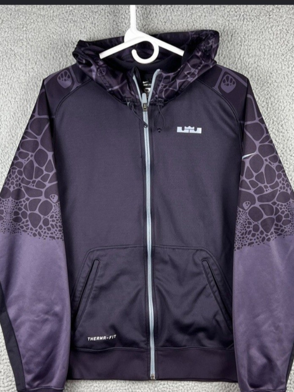 LeBron Therma-Fit Hooded Performance Jacket - Dark Purple/Black